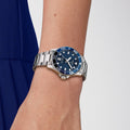 Tissot Seastar 1000 Blue Dial Silver Steel Strap Watch For Women - T120.210.11.041.00