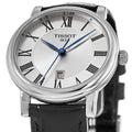 Tissot Carson Premium Lady Silver Dial Black Leather Strap Watch For Women - T122.210.16.033.00