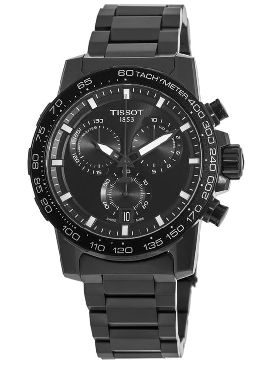 Tissot Supersport Chrono Black Dial Black Steel Strap Watch For Men - T125.617.33.051.00