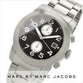 Marc Jacobs Larry Black Dial Silver Stainless Steel Strap Watch for Men - MBM5050