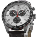 Tissot T Sport PRS 516 Chronograph Silver Dial Brown Leather Strap Watch for Men - T131.617.16.032.00