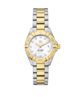 Tag Heuer Aquaracer Quartz Diamonds Mother of Pearl Dial Two Tone Steel Strap Watch for Women - WBD1423.BB0321