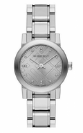 Burberry The City Diamonds Silver Dial Silver Steel Strap Watch for Women - BU9230