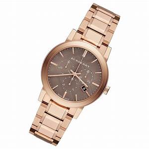 Burberry The City Grey Dial Rose Gold Steel Strap Unisex Watch - BU9754