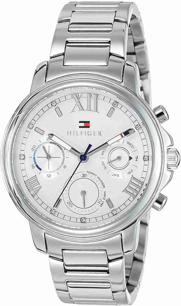 Tommy Hilfiger Claudia Silver Dial Silver Steel Strap Watch for Women - 1781741