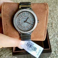 Michael Kors Kerry Gunmetal Dial Steel Strap Watch for Women - MK3410