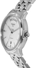 Tissot T Classic Automatic III Day Date White Dial Silver Steel Strap Watch for Men - T065.930.11.031.00