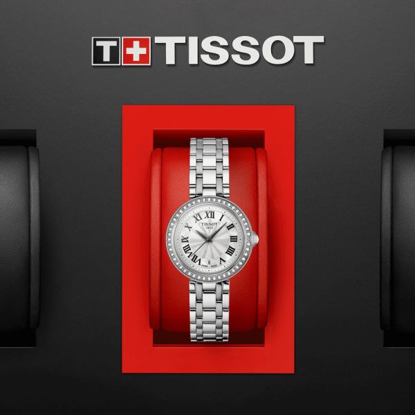 Tissot Bellissima Small Lady Silver Dial with Diamonds Stainless Steel Watch For Women - T126.010.61.113.00