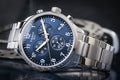 Tissot T Sport Chrono XL Classic Blue Dial Silver Steel Strap Watch For Men - T116.617.11.047.01