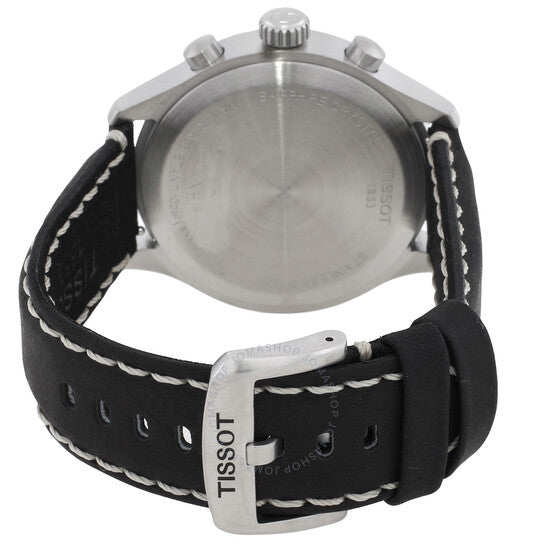 Tissot Chrono XL Vintage Chronograph Black Dial Black Leather Strap Watch For Men - T116.617.16.062.00