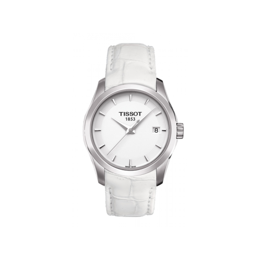 Tissot Couturier White Dial Lady Watch For Women - T035.210.16.011.00