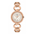 Tissot T Lady Flamingo Mother of Pearl Dial Rose Gold Steel Strap Watch for Women - T094.210.33.116.01