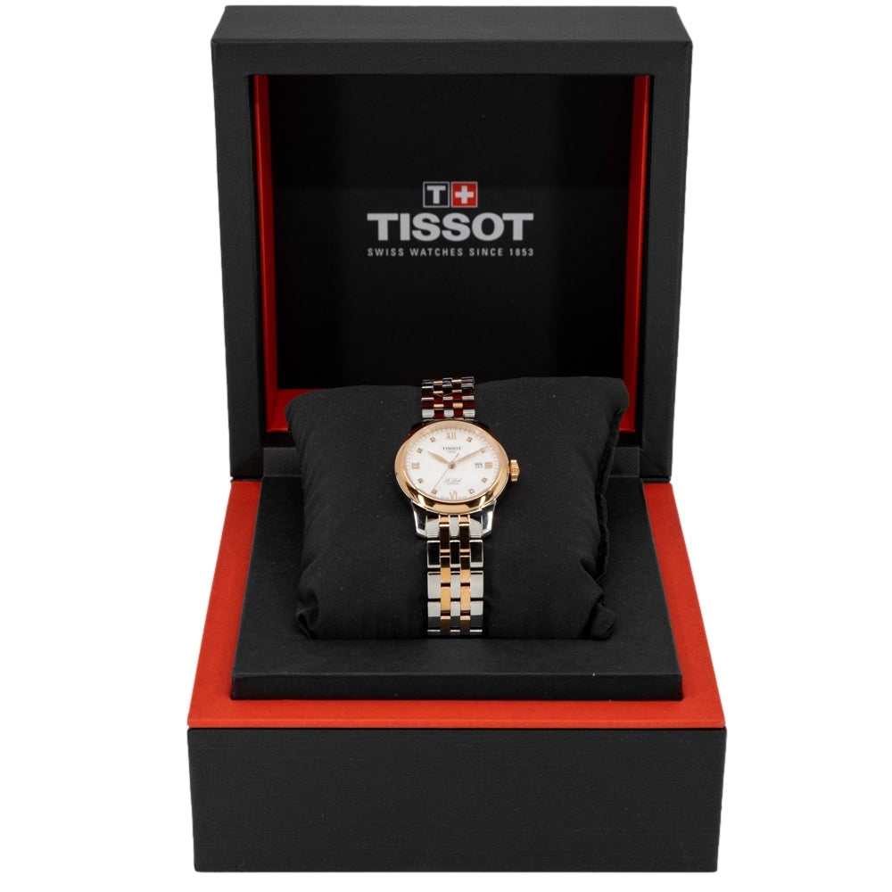 Tissot Le Locle Lady Automatic White Dial Two Tone Stainless Steel Strap Watch For Women - T006.207.22.036.00