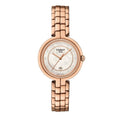 Tissot T Lady Flamingo Mother of Pearl Dial Rose Gold Steel Strap Watch For Women - T094.210.33.116.02