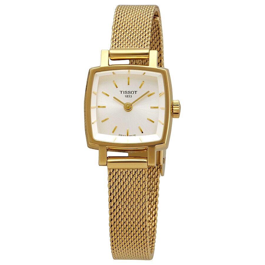 Tissot Lovely Square Gold Mesh Bracelet Watch For Women - T058.109.33.031.00