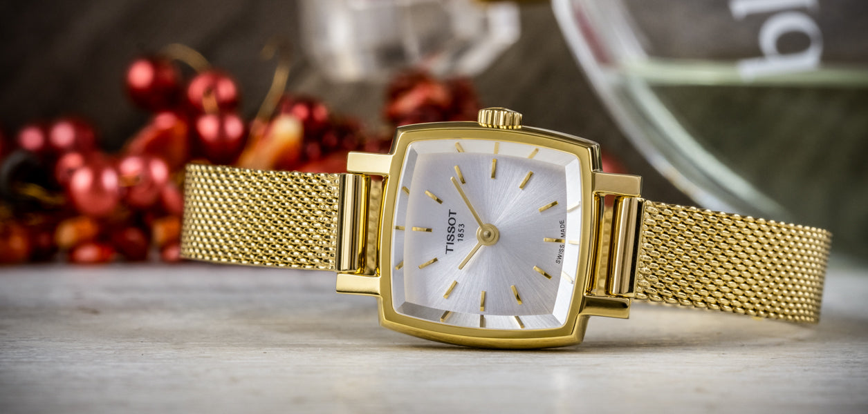 Tissot Lovely Square Gold Mesh Bracelet Watch For Women - T058.109.33.031.00