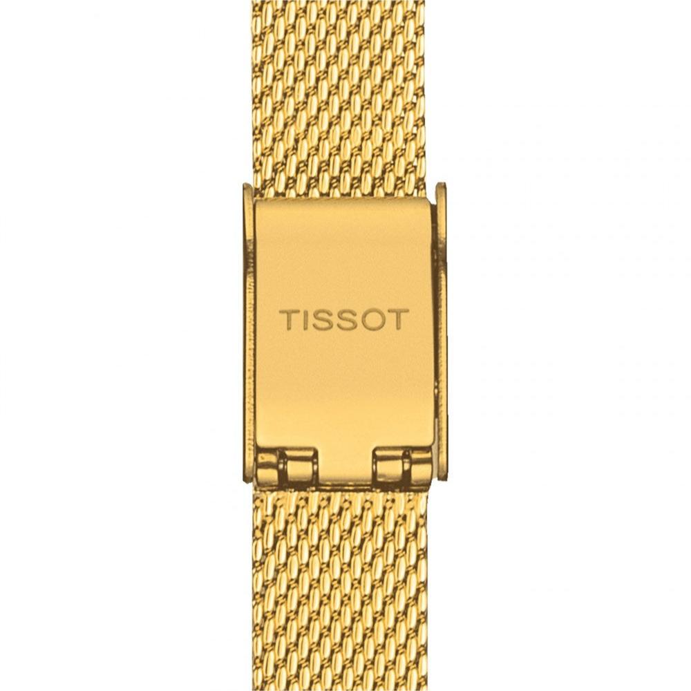 Tissot Lovely Square Gold Mesh Bracelet Watch For Women - T058.109.33.031.00