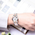 Tissot T Wave Mother of Pearl Dial Two Tone Steel Strap Watch For Women - T112.210.22.113.01