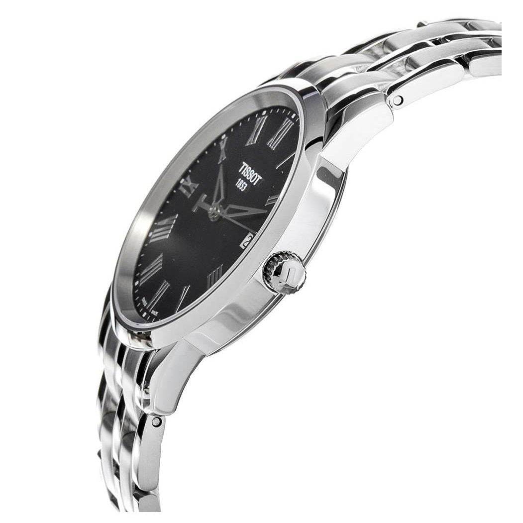 Tissot T Classic Dream Black Dial Silver Steel Strap Watch for Men - T033.410.11.053.01