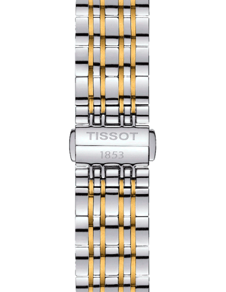 Tissot T Classic Carson Quartz White Dial Two Tone Steel Strap Watch for Men - T085.410.22.011.00