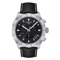 Tissot PR 100 Sport Chronograph Black Dial Black Leather Strap Watch For Men - T101.617.16.051.00