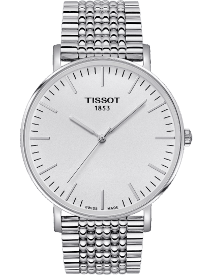 Tissot T Classic Everytime White Dial Silver Steel Strap Watch for Men - T109.610.11.031.00