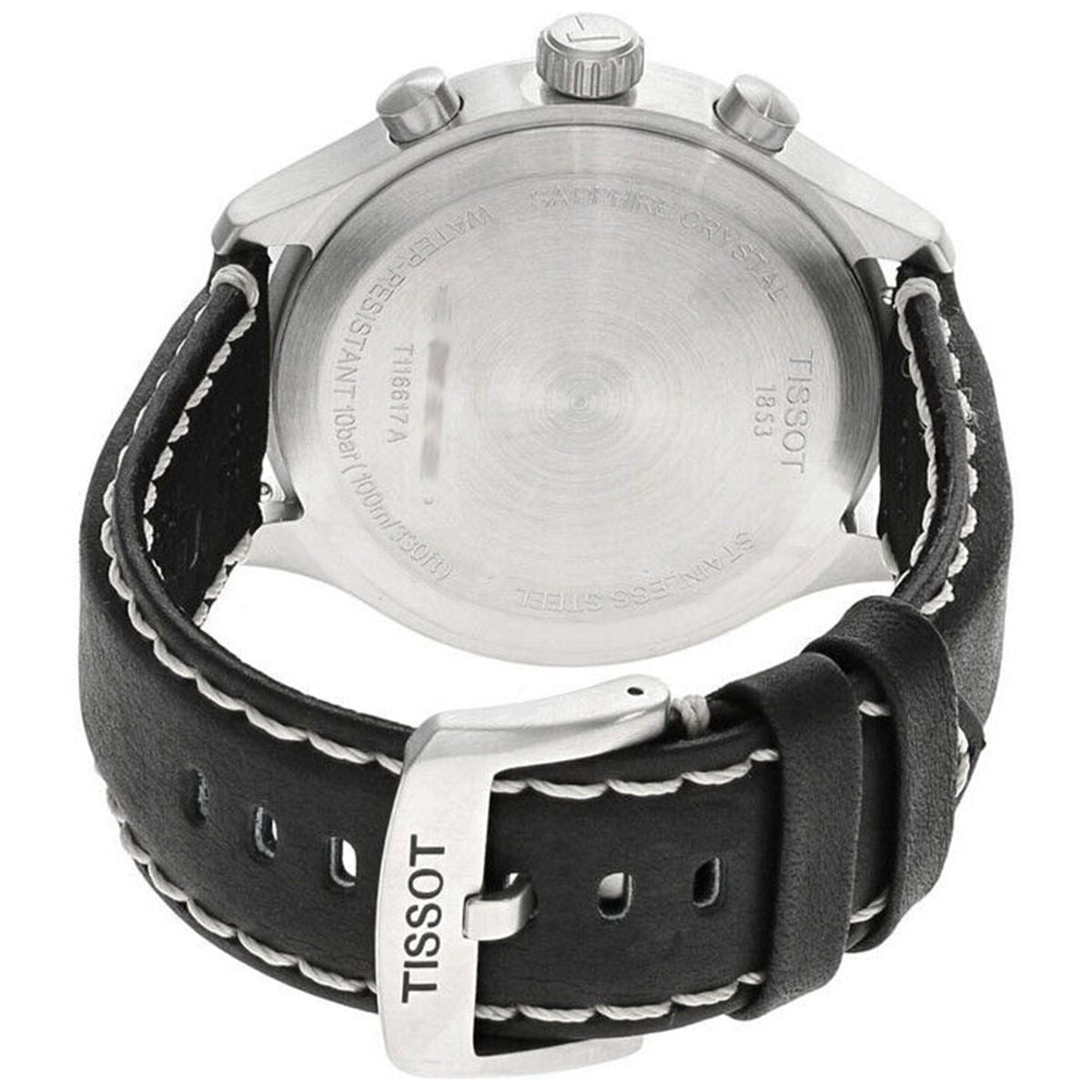 Tissot Chrono XL Vintage Chronograph Black Dial Black Leather Strap Watch For Men - T116.617.16.062.00