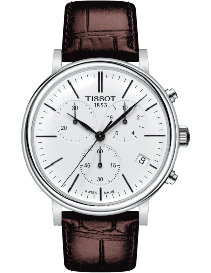 Tissot Carson Premium Chronograph Quartz White Dial Watch For Men - T122.417.16.011.00
