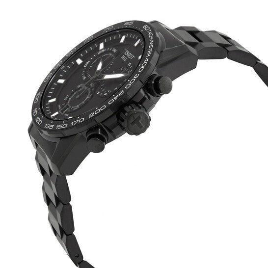 Tissot Supersport Chrono Black Dial Black Steel Strap Watch For Men - T125.617.33.051.00