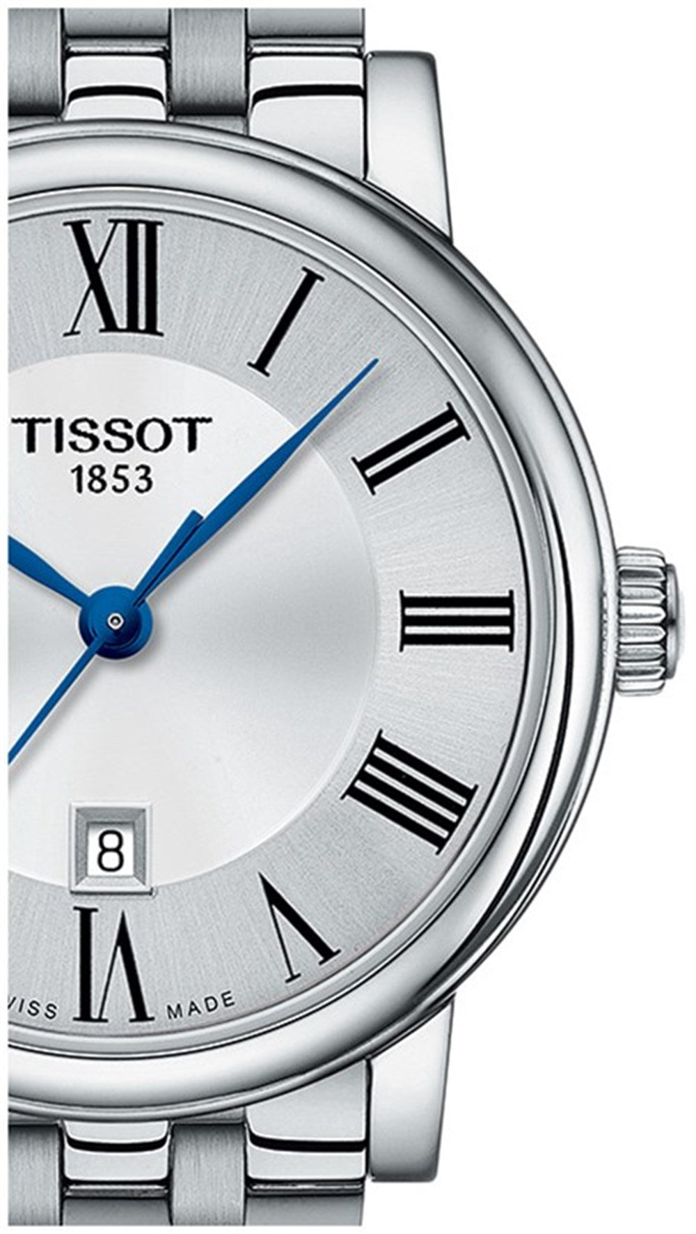 Tissot Carson Premium Lady Silver Dial Silver Steel Strap Watch For Women - T122.210.11.033.00