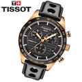 Tissot PRS 516 Chronograph Black Leather Strap Watch For Men - T100.417.36.051.00