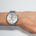 Calvin Klein High Noon Silver Dial Silver Mesh Bracelet Watch for Men - K8M27126