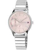 Tommy Hilfiger Brooke Pink Dial Silver Steel Strap Watch for Women - 1782020