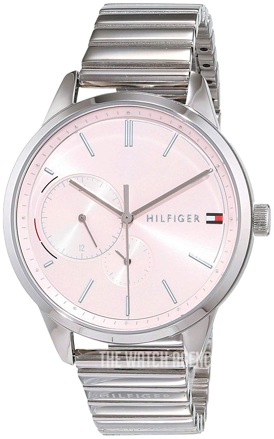 Tommy Hilfiger Brooke Pink Dial Silver Steel Strap Watch for Women - 1782020