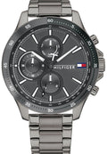 Tommy Hilfiger Bank Grey Dial Grey Steel Strap Watch for Men - 1791719