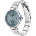 Tommy Hilfiger Angela Blue Dial Silver Steel Strap Watch for Women - 1782126