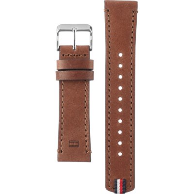 Tommy Hilfiger Jackson Multi-Function Silver Dial Brown Leather Strap Watch for Men - 1791239