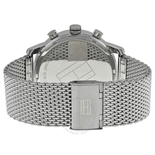 Tommy Hilfiger Harrison Quartz Grey Dial Silver Mesh Bracelet Watch for Men - 1790877