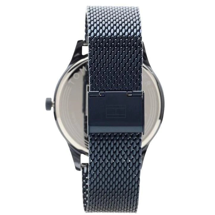 Tommy Hilfiger Damon Quartz Blue Dial Blue Mesh Bracelet Watch for Men - 1791421