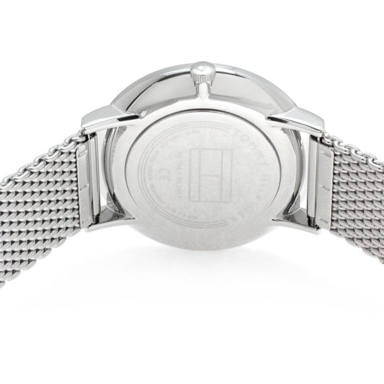 Tommy Hilfiger Brooklyn Quartz Blue Dial Silver Mesh Bracelet Watch for Men - 1791505