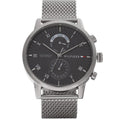 Tommy Hilfiger Kane Black Dial Silver Mesh Bracelet Watch for Men - 1710402