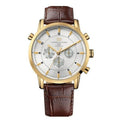 Tommy Hilfiger Harrison White Dial Brown Leather Strap Watch for Men - 1790874