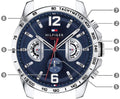 Tommy Hilfiger Decker Blue Dial Blue Rubber Strap Watch for Men - 1791476