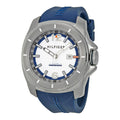 Tommy Hilfiger Windsurf White Dial Blue Rubber Strap Watch for Men - 1791113