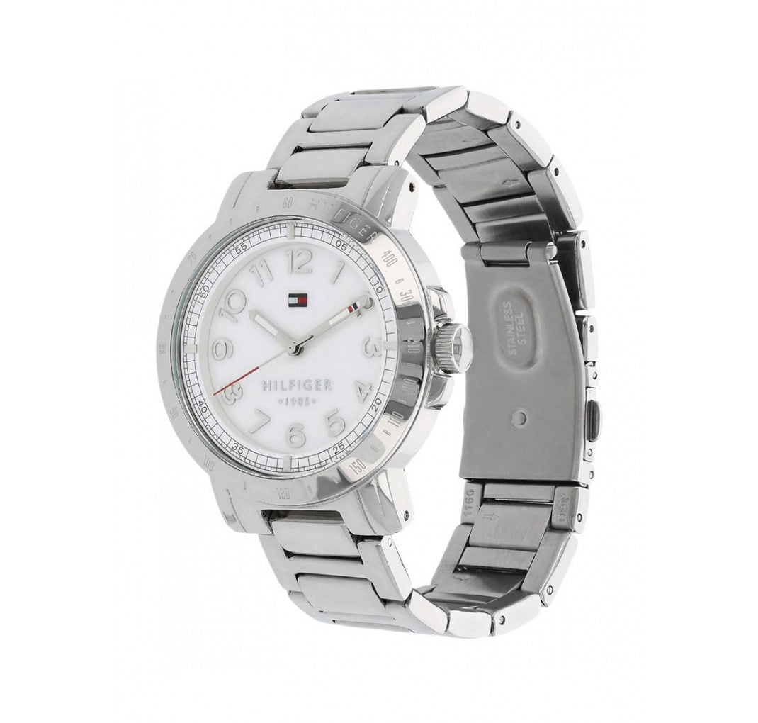 Tommy Hilfiger White Dial Silver Steel Strap Watch for Women - 1781397