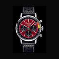 Breitling Top Time B01 Chevrolet Corvette Red Dial Black Leather Strap Watch for Men - AB01761A1K1X1