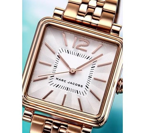 Marc Jacobs Vic White Dial Rose Gold Stainless Steel Strap Watch for Women - MJ3514