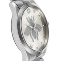 Gucci G Timeless Bee Motif Silver Dial Silver Steel Strap Watch For Women - YA1264126