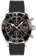 Breitling Superocean Heritage Chronograph 44 Black Dial Black Mesh Bracelet Watch for Men - U13313121B1S1