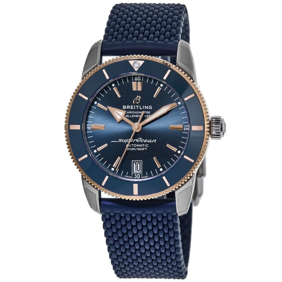 Breitling Superocean Heritage B20 Automatic 42 Blue Dial Blue Mesh Bracelet Watch for Men - UB2010161C1S1